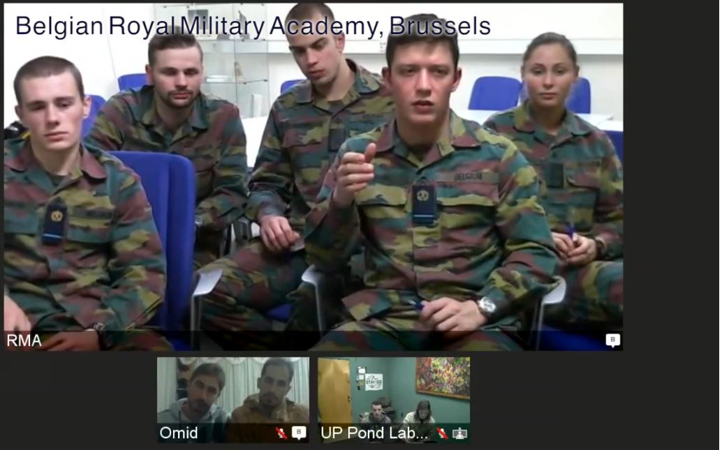 Five Belgian Royal Naval Academy Students in Uniform