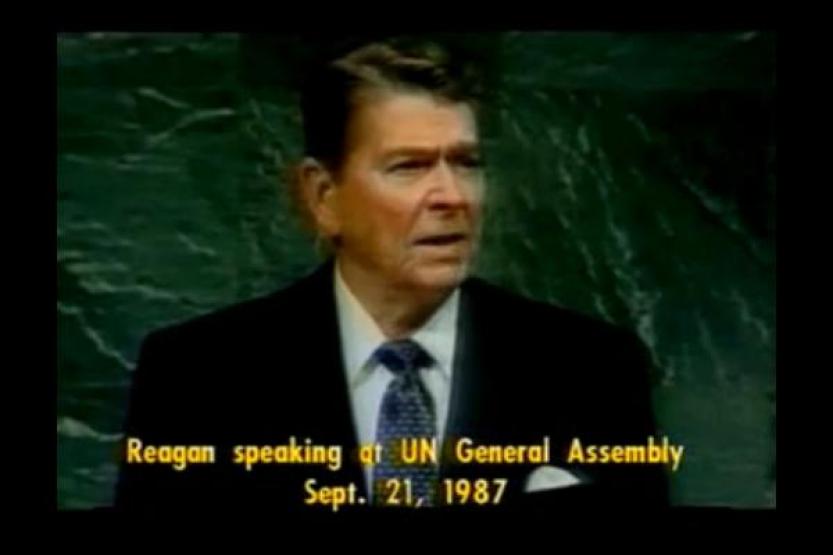 Reagan at the 1987 UN General Assembly