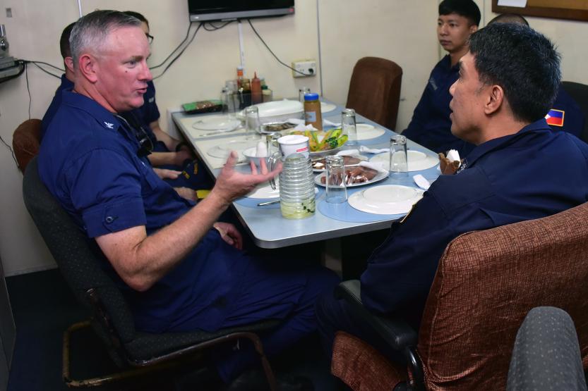 Commander USCGC Bertholf meeting with Philippine Counterparts