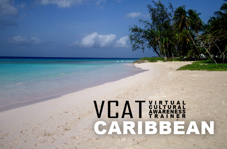 Caribbean beach scene.