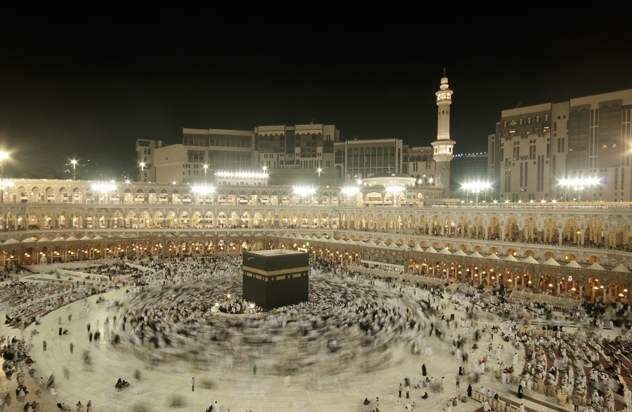 The annual hajj at Mecca, Saudi Arabia.