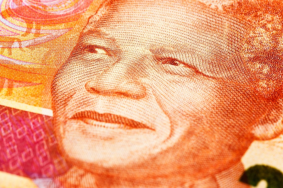 Close-up image of Nelson Mandela's face