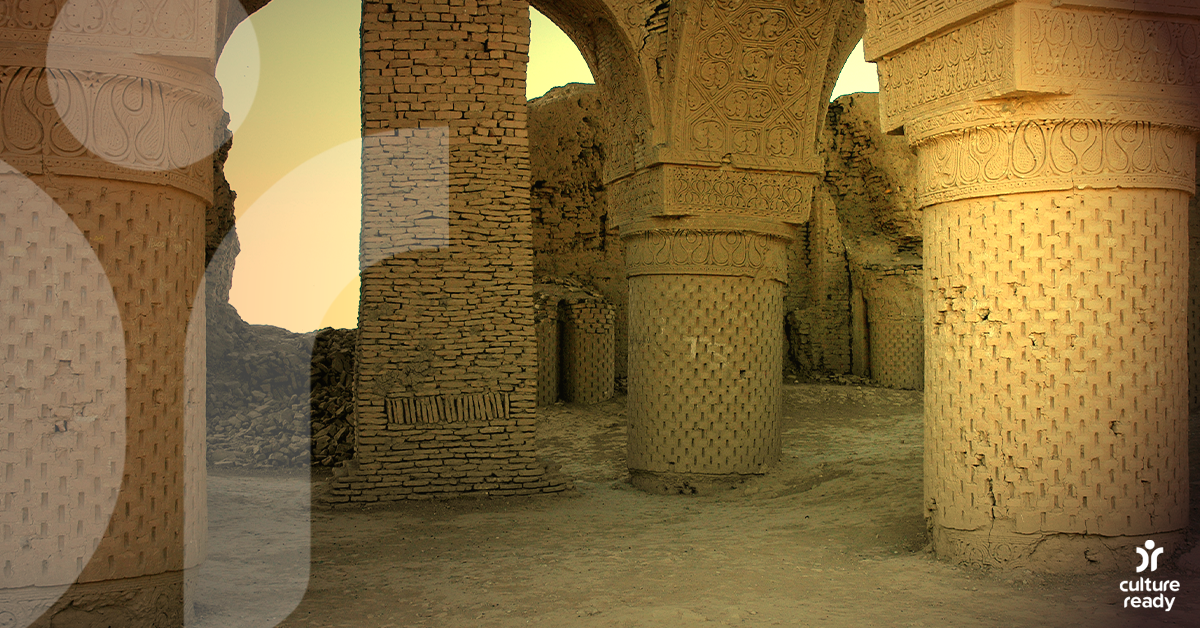 Image of stone pillars at an Afghani cultural heritage site