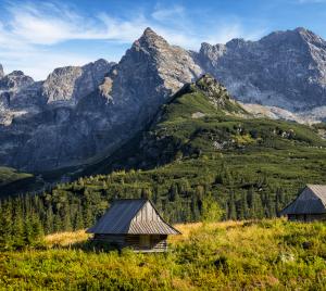 Gasienicowa Valley with abandoned in the 40's the shepherd huts, Tatra Mountains, Poland